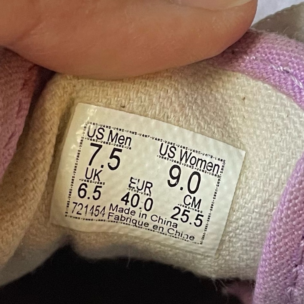 Vans Low Top Canvas Sneakers in Navy and Pink - Picture 8 of 8